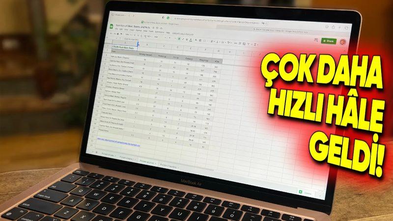 Google E-Tablolar’a Büyük Güncelleme Geldi: Artık Çok Daha Hızlı!