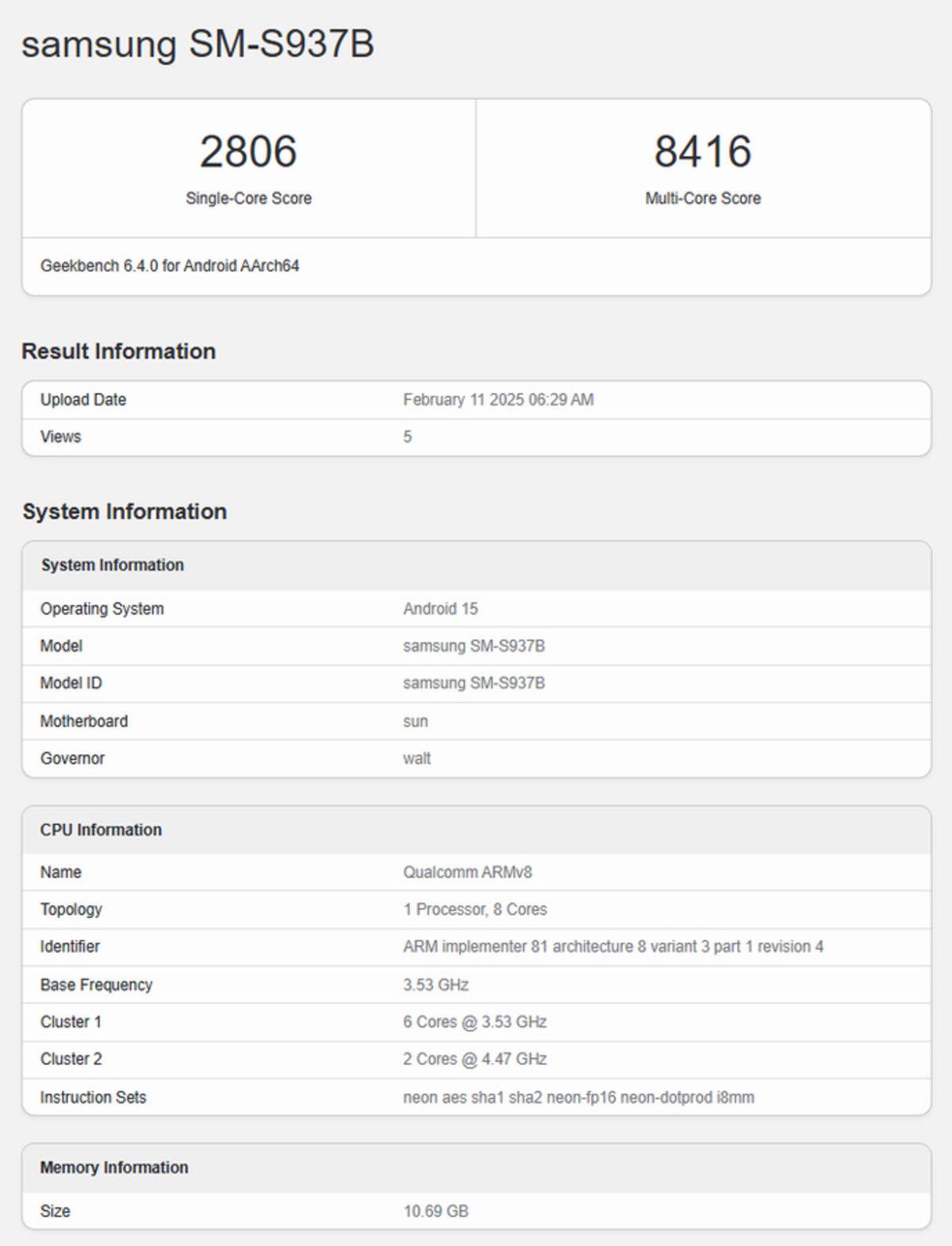 Samsung Galaxy S25 Edge Performans Testinde Göründü: Galaxy S25’e Göre Nasıl?