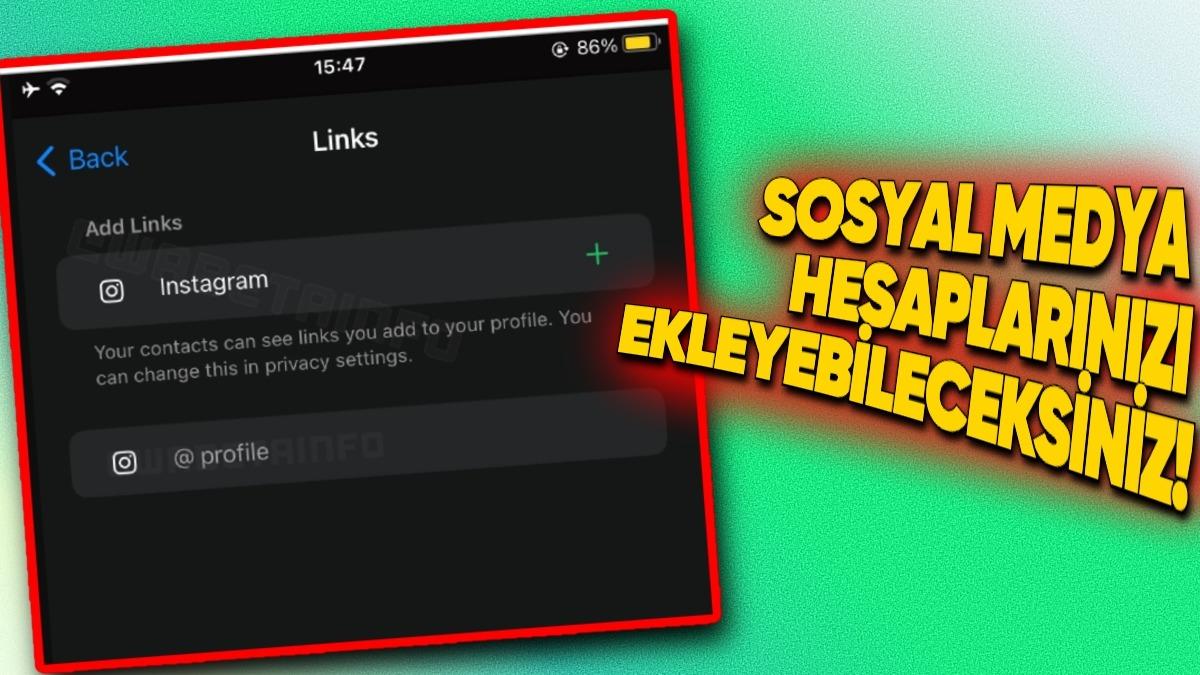 Yakında WhatsApp Profilinize Instagram Gibi Sosyal Medya Hesaplarınızı Ekleyebileceksiniz