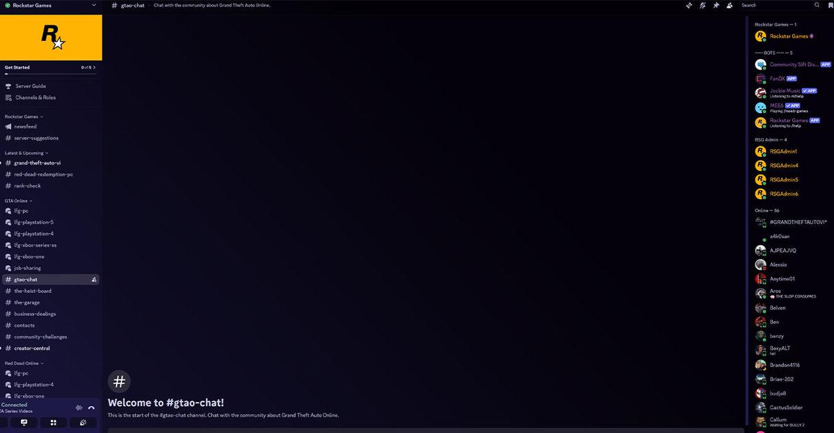 Rockstar, GTA 6’nın Resmî Discord Kanalını Açtı (Bizde Discord’un Kendisi Kapalı Ama Olsun)