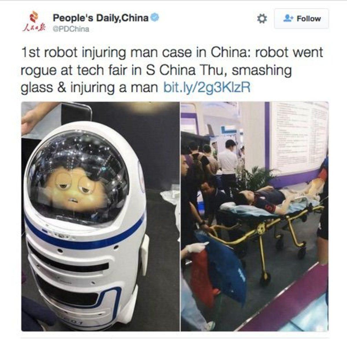 Robotlar Bizi Ele Mi Geçirecek: Robot, Bir Adamı Yaraladı!