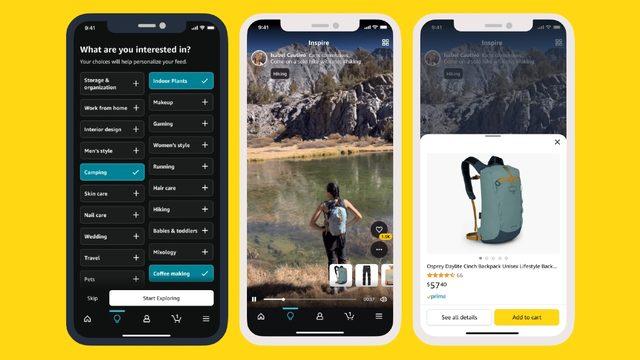 Amazon, TikTok veya Instagram Reels İzler Gibi Ürünler Arasında Gezmenizi Sağlayan "Inspire" Özelliğinin Fişini Çekti