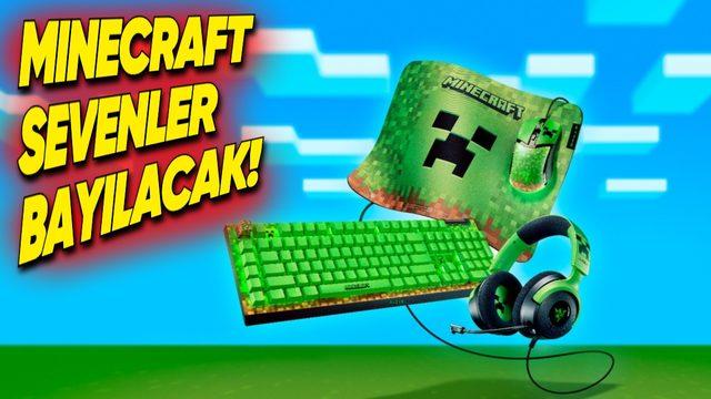 Razer, Minecraft Temalı Klavye, Fare ve Kulaklığını Tanıttı