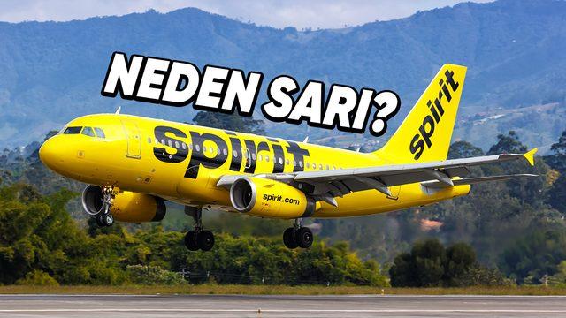 Spirit Airlines Neden Uçaklarının Tamamını Parlak Sarıya Boyatmaya Başladı? Beyazın Nesi Vardı?