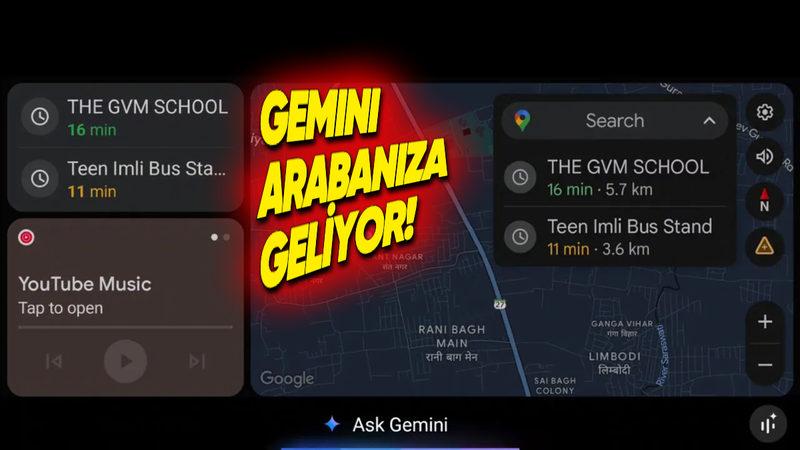 Yakında Arabanızla Her Şeyi Konuşabileceksiniz: Google Gemini, Android Auto’ya Geliyor!