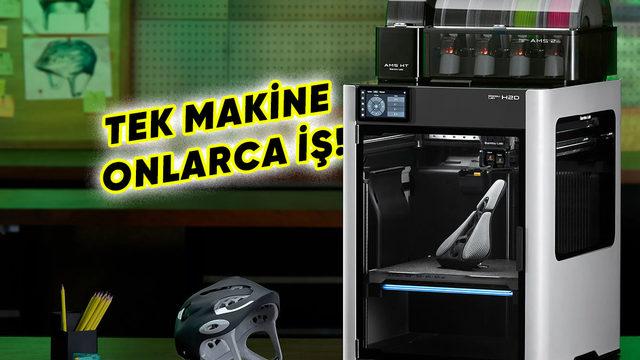 3D ve Lazer Baskı Yapan ve Şekil Çizebilen İsviçre Çakısı Gibi 3D Yazıcı Bambu H2D Tanıtıldı