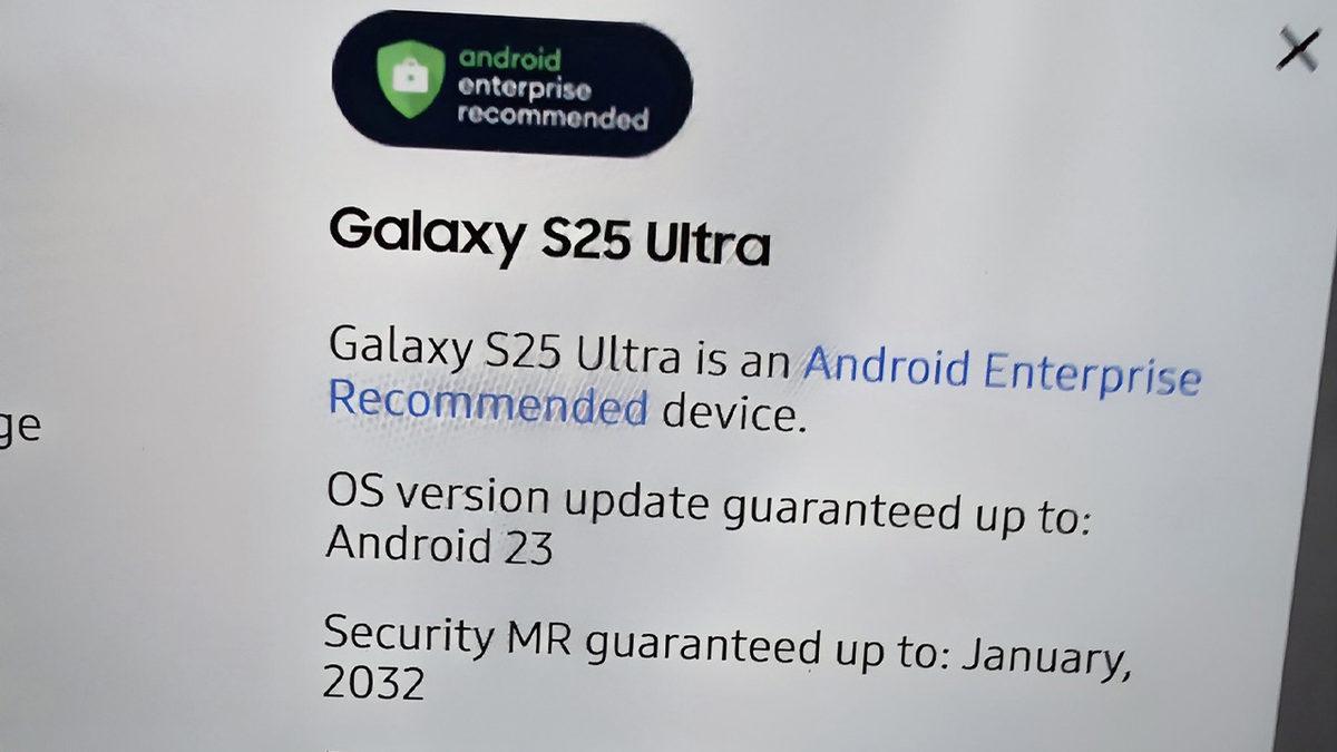 Samsung Galaxy S25 Ultra’nın En Az 8 Yıl Android Güncellemesi Alacağı Ortaya Çıktı (Android 23?)