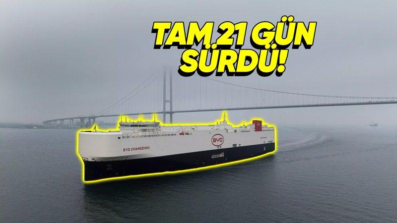 BYD’nin Araç Gemisi ’BYD Changzhou’, 7 Bin Araçla Türkiye’ye Geldi