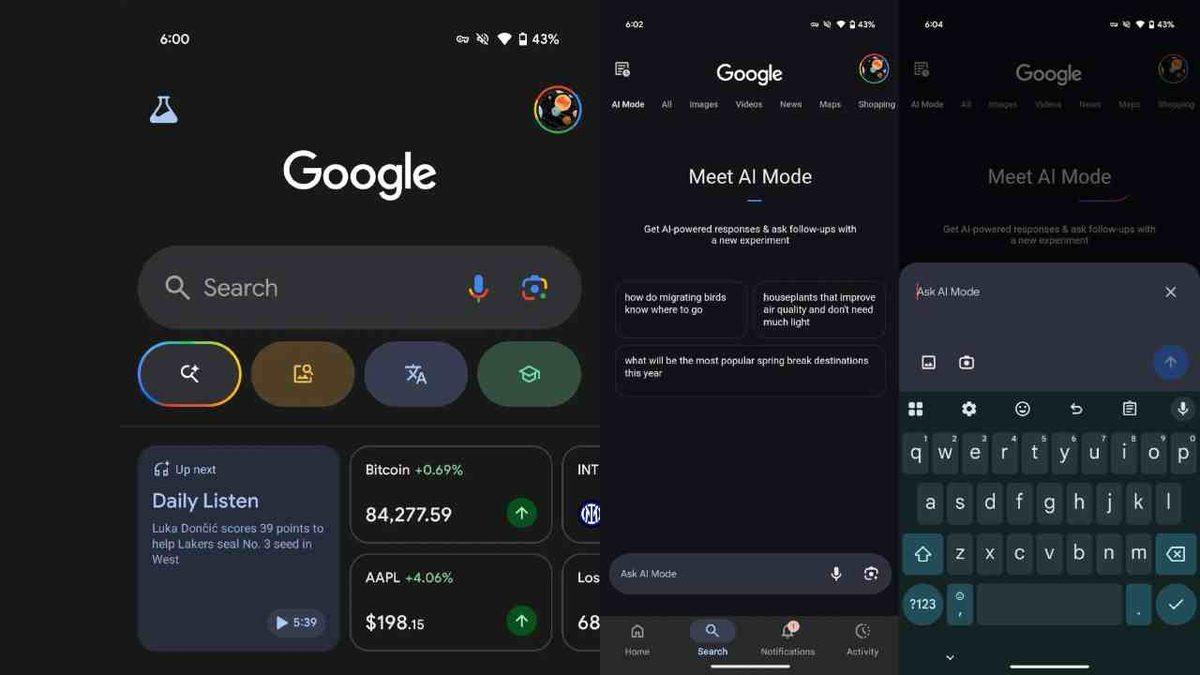 Google, Yapay Zekâ Modunu Arama Çubuğuna Taşıyor: Renkli Kısayolları da Şutladı!