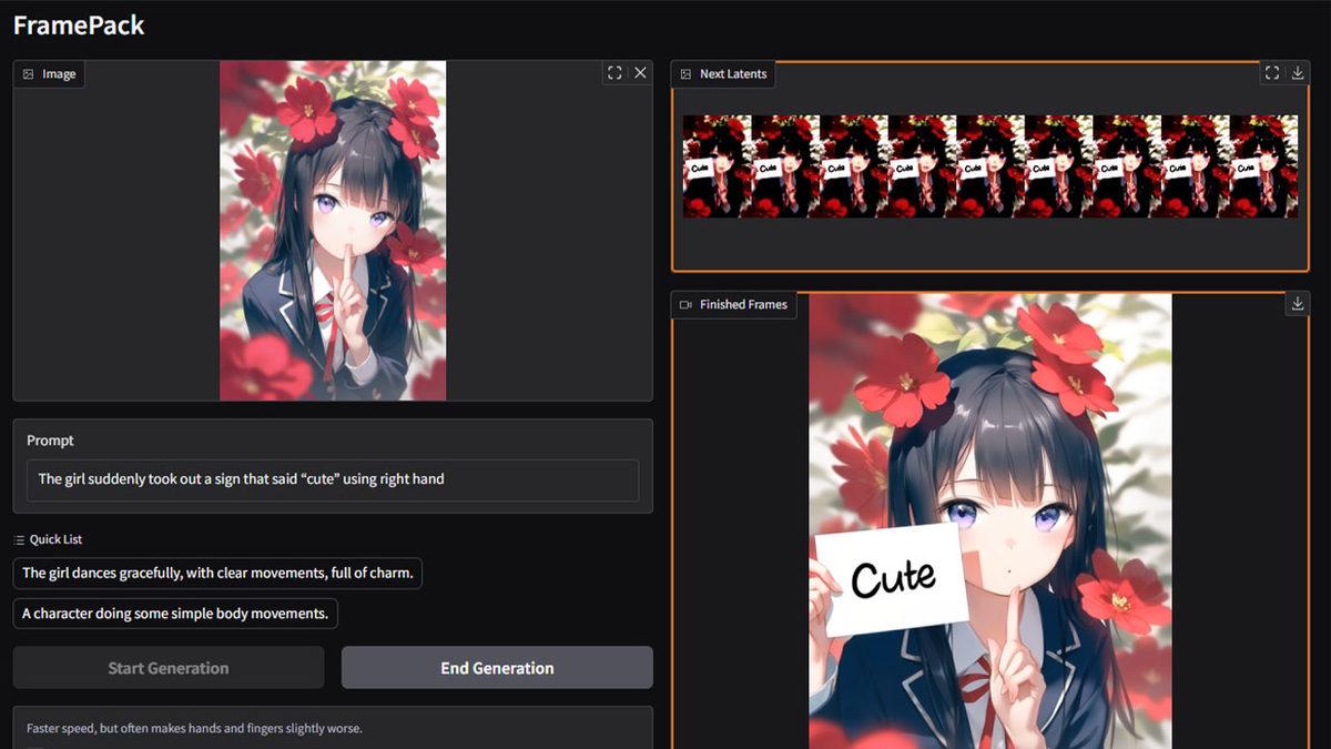 Sıradan Oyun Bilgisayarlarıyla Videolar Üretebileceğiniz Ücretsiz Yapay Zekâ: FramePack!