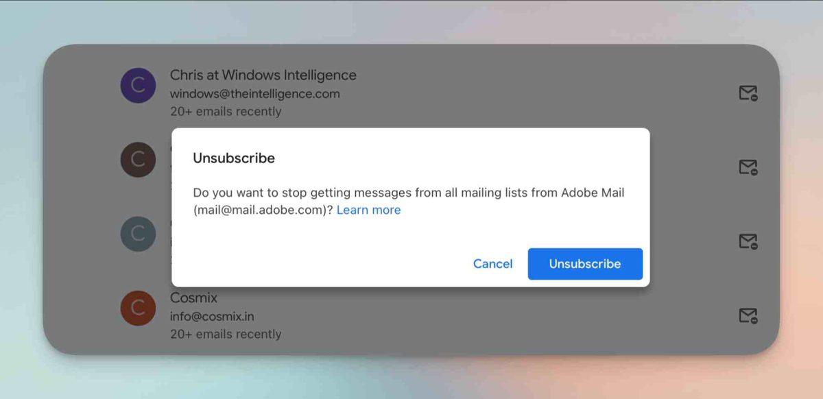 Gmail’e Bomba Gibi Özellik Geliyor: Yağmur Gibi Yağan Kampanya E-Postalarından Kolayca Kurtulabilirsiniz