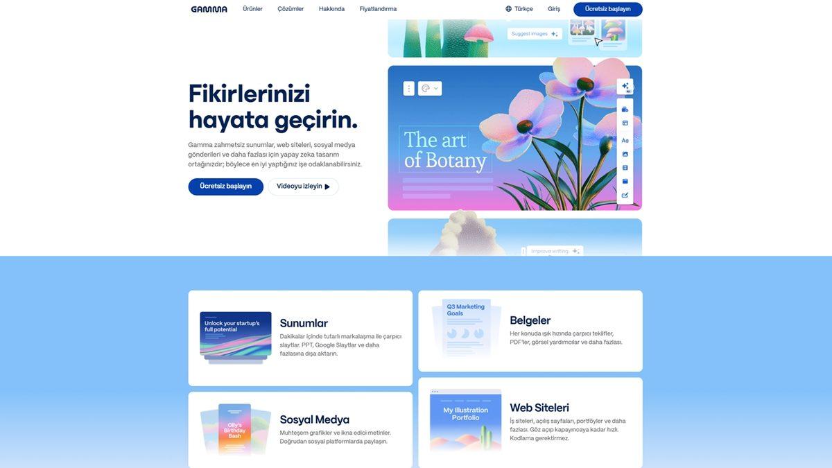 Yapay Zekâ ile Sunum Hazırlayabileceğiniz Uygulamalar