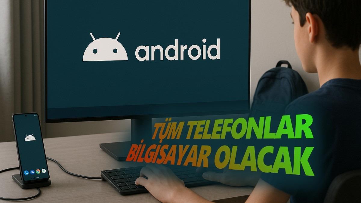 Android’in Yeni Özelliği Ortaya Çıktı: Tüm Telefonlar Tek Bir Kabloyla Bilgisayara Dönüşebilecek