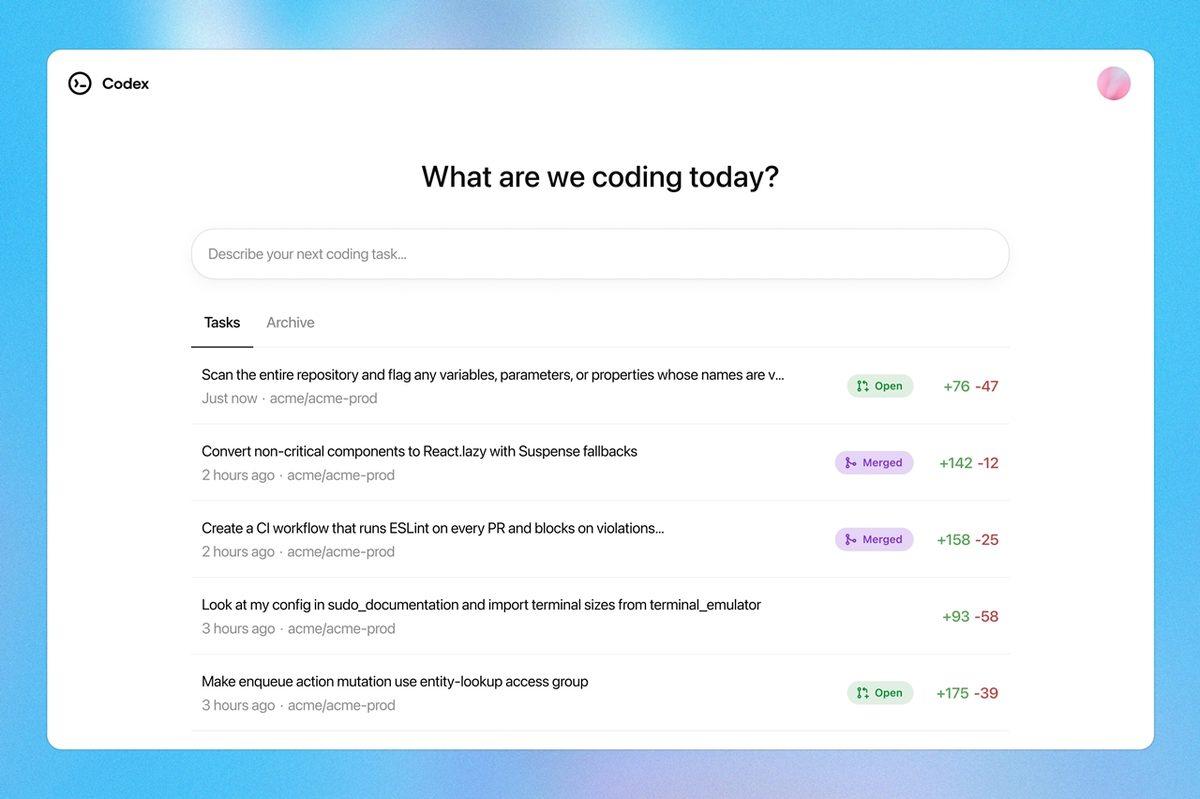 OpenAI, Yapay Zekâ Kodlama Ajanı ’Codex’i Tanıttı: Şimdiye Kadarki En İyisi!