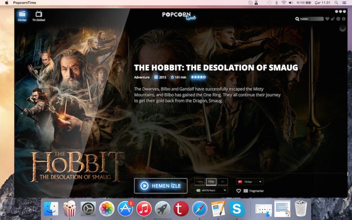 Torrent Filmlerini İndirmeden İzleten Uygulama: Popcorn Time
