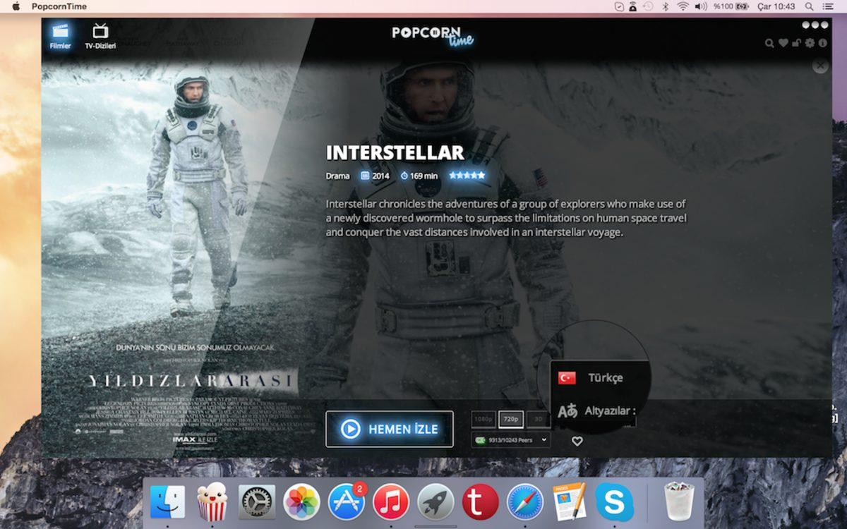 Torrent Filmlerini İndirmeden İzleten Uygulama: Popcorn Time