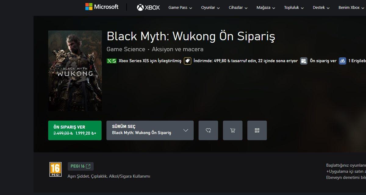 Black Myth: Wukong Xbox’ta Ön Siparişe Açıldı: %20 İndirimi Kaçırmayın!