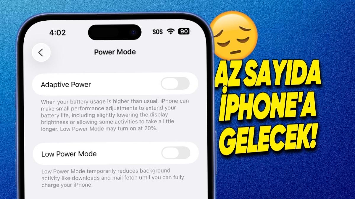 iOS 26’nın Pil Ömrünü Uzatan "Adaptif Güç Modu"nun Her iPhone’a Gelmeyeceği Ortaya Çıktı: İşte Özelliği Alacak iPhone’lar