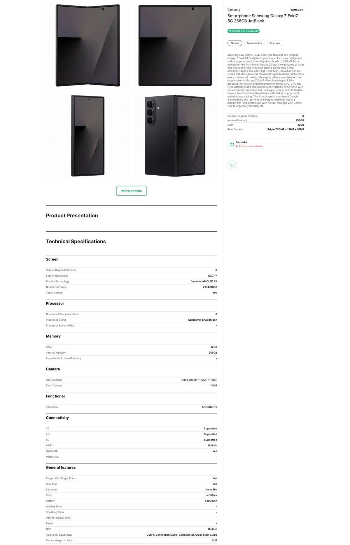 Tüm Sürpriz Bozuldu: Samsung Galaxy Z Fold7, Z Flip7 ve Z Flip7 FE’nin Ürün Sayfaları Sızdırıldı!