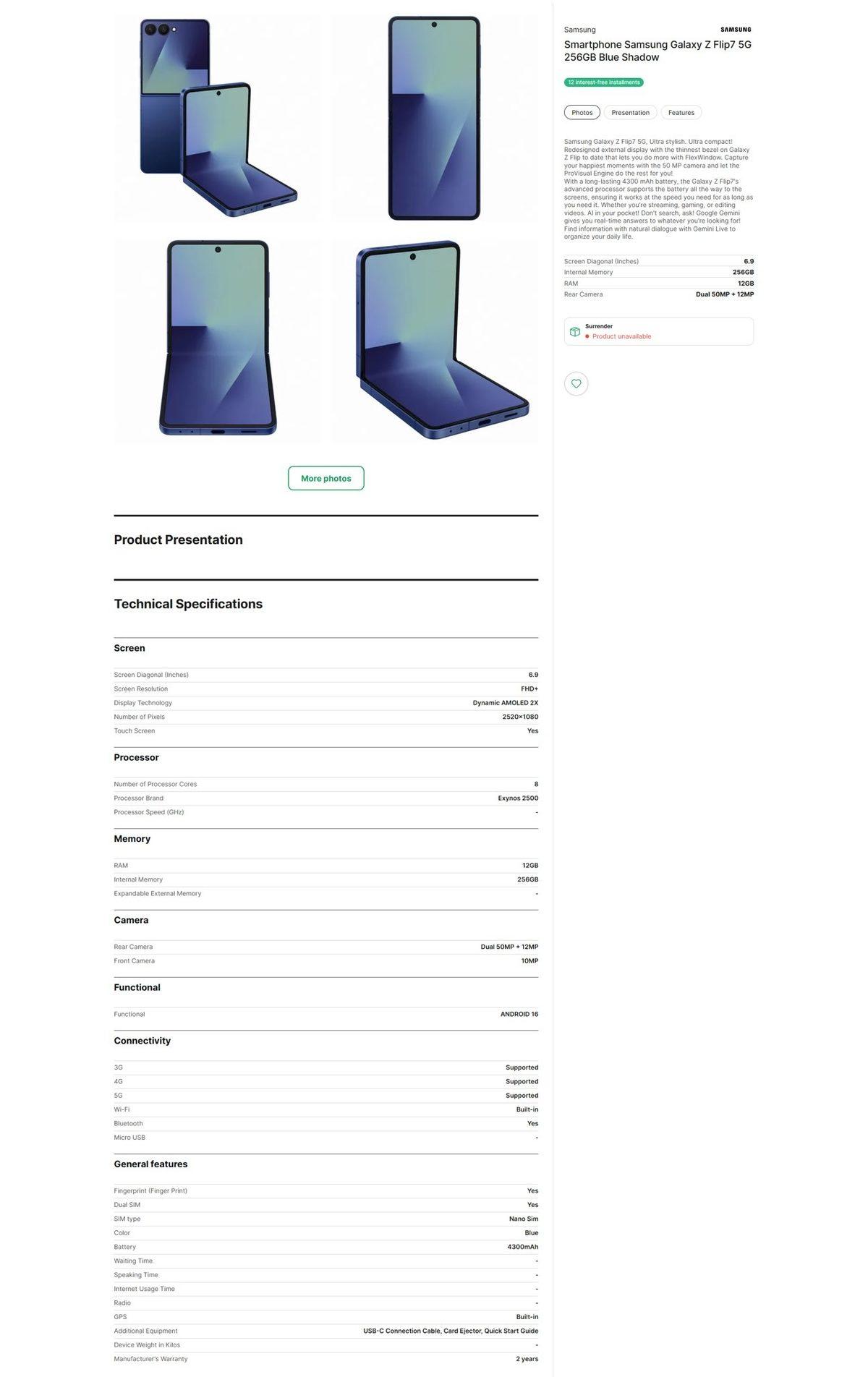 Tüm Sürpriz Bozuldu: Samsung Galaxy Z Fold7, Z Flip7 ve Z Flip7 FE’nin Ürün Sayfaları Sızdırıldı!