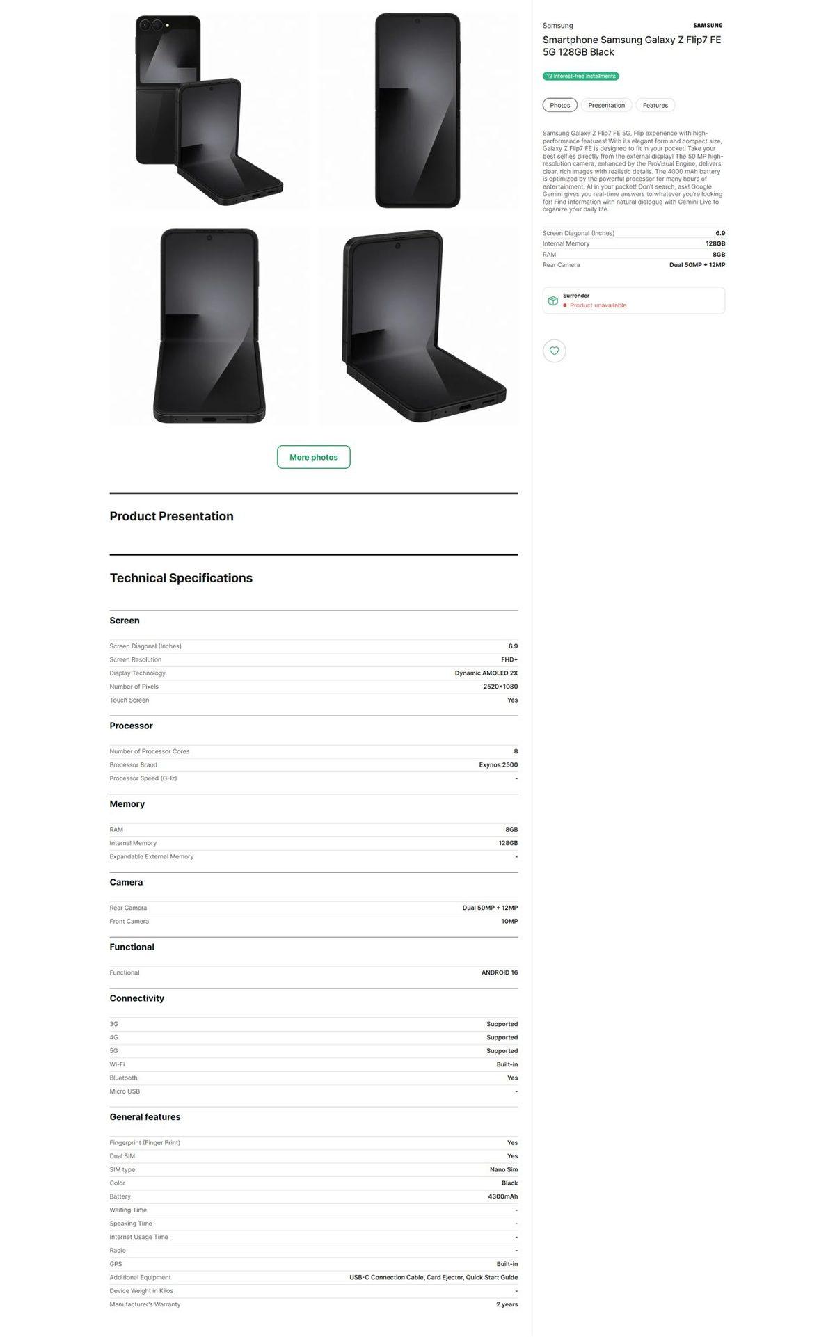 Tüm Sürpriz Bozuldu: Samsung Galaxy Z Fold7, Z Flip7 ve Z Flip7 FE’nin Ürün Sayfaları Sızdırıldı!