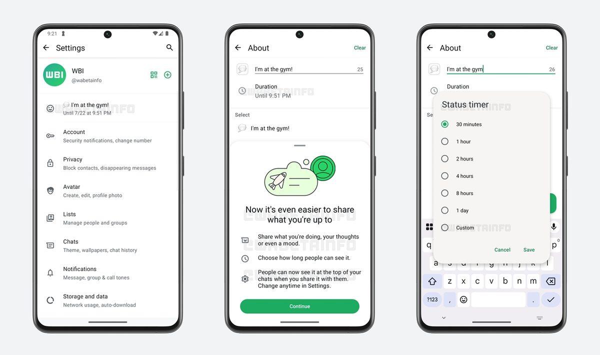 WhatsApp’a Zaman Ayarlı Durum Özelliği Geliyor (Cuma’dayım 15 Dakikaya Dönerim)