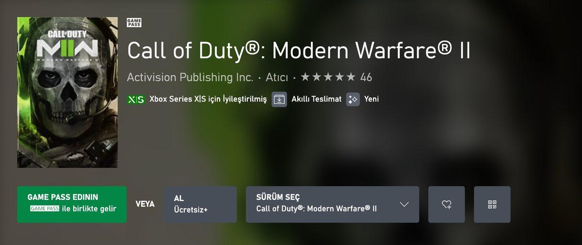 Toplam Değeri 5 Bin TL’yi Aşan Call of Duty: Modern Warfare 2 ve 3, Xbox’ta Ücretsiz GİBİ Oldu