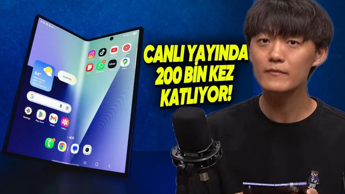 Çılgın Bir YouTuber, Samsung Galaxy Z Fold7’yi 10 Saatlik Canlı Yayında 200 Bin Kez Katlayıp Açtı [Video]