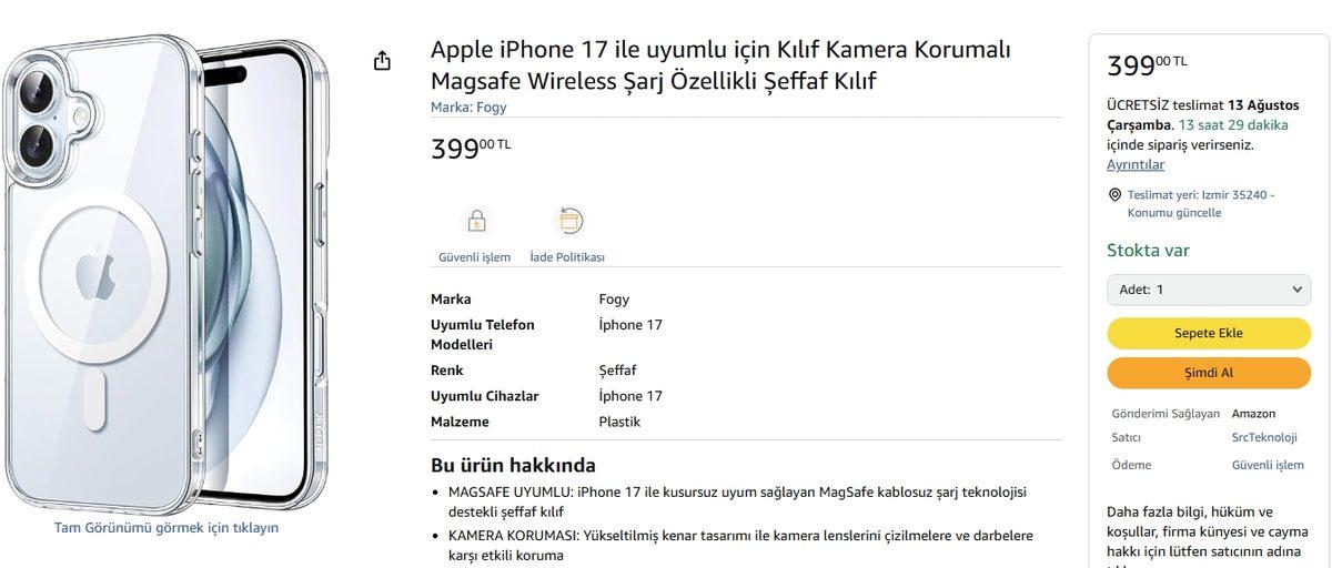 iPhone 17 Daha Tanıtılmadan Kılıfları Türkiye’de Satışa Çıktı