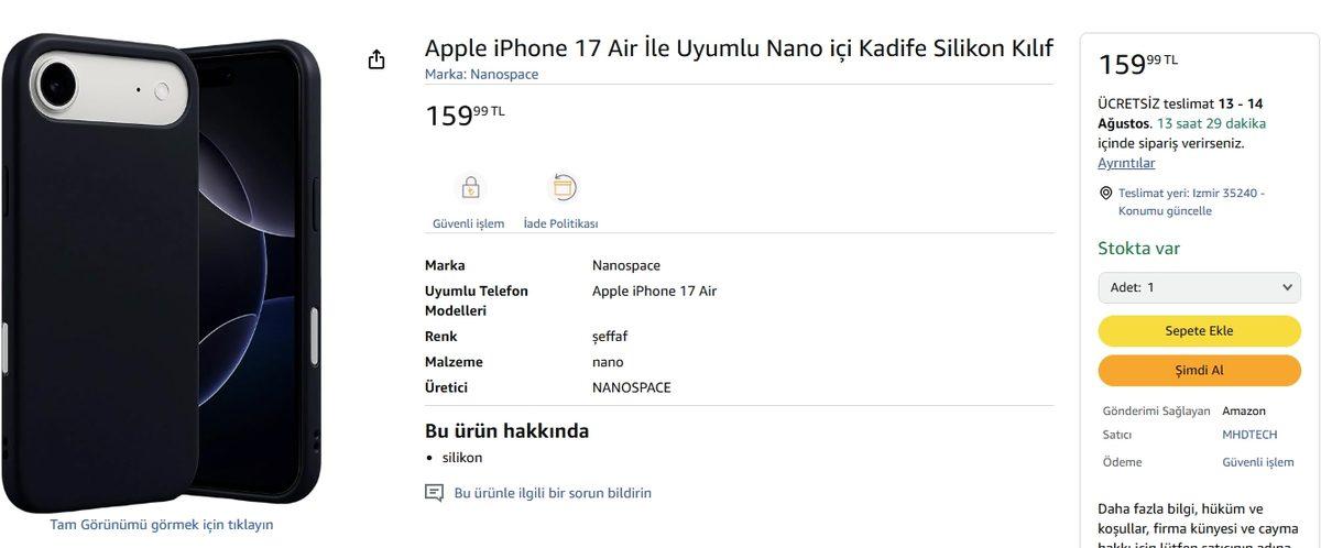 iPhone 17 Daha Tanıtılmadan Kılıfları Türkiye’de Satışa Çıktı
