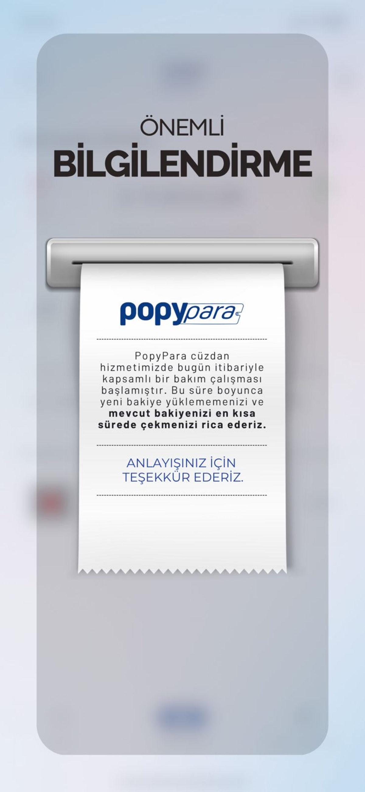 Papara Rakibi Popy Para, Kapandığını Açıkladı: Uygulamada Kalan Paraya Ne Olacak?