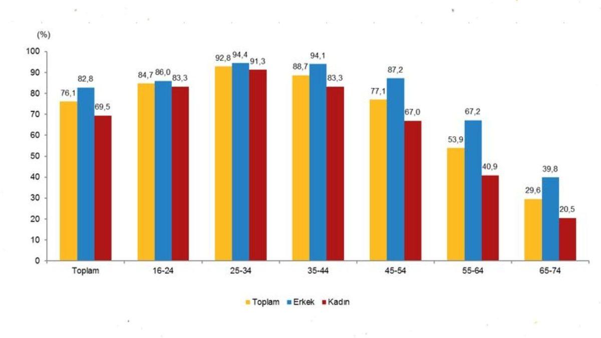 TÜİK Açıkladı: Türkiye’de İnternet Kullanım Oranı %90’ı Geçti, En Çok Kullanılan Uygulamalar Belli Oldu