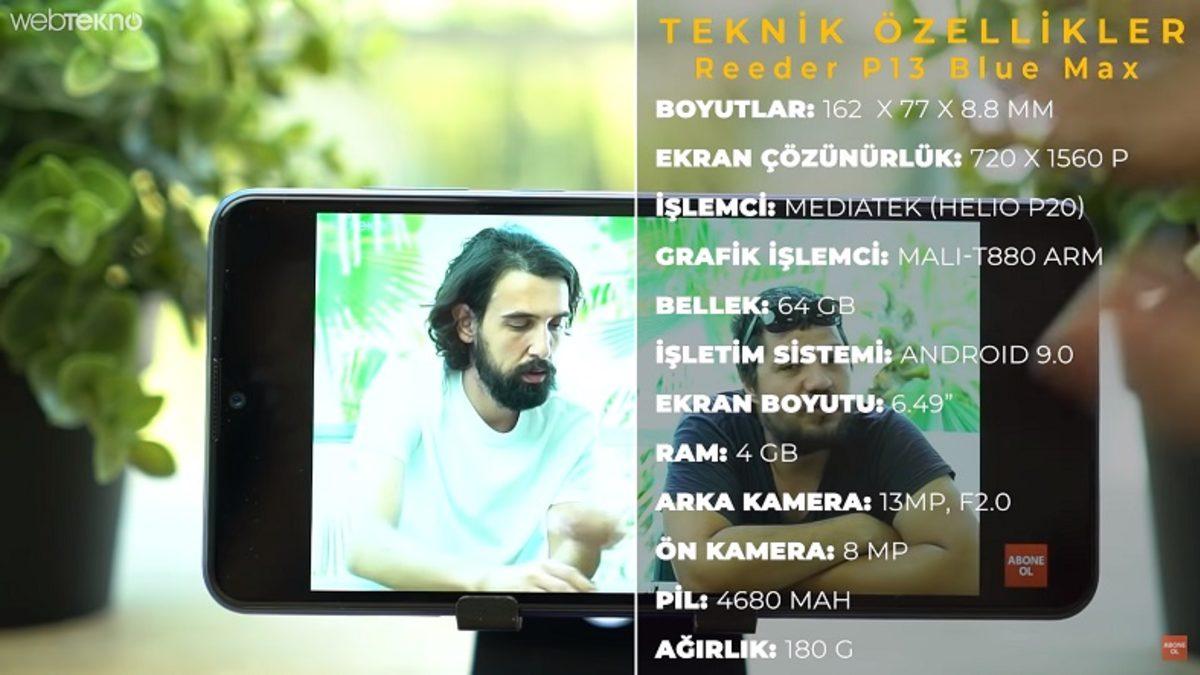 Her Bütçeye Uygun Şekilli Telefon: 1799 TL’ye 4 Kameralı Reeder P13 Max İncelemesi