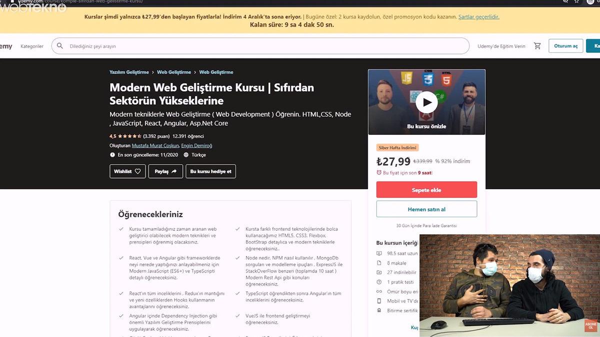 98,5 Saatte Aranan Yazılımcı Olabileceğinizi İddia Eden Kursu Satın Aldık