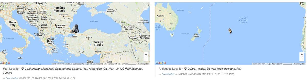 Bulunduğunuz Yerden Kazmaya Başladığınızda Dünyanın Hangi Bölgesine Çıkacağınızı Gösteren Harita!