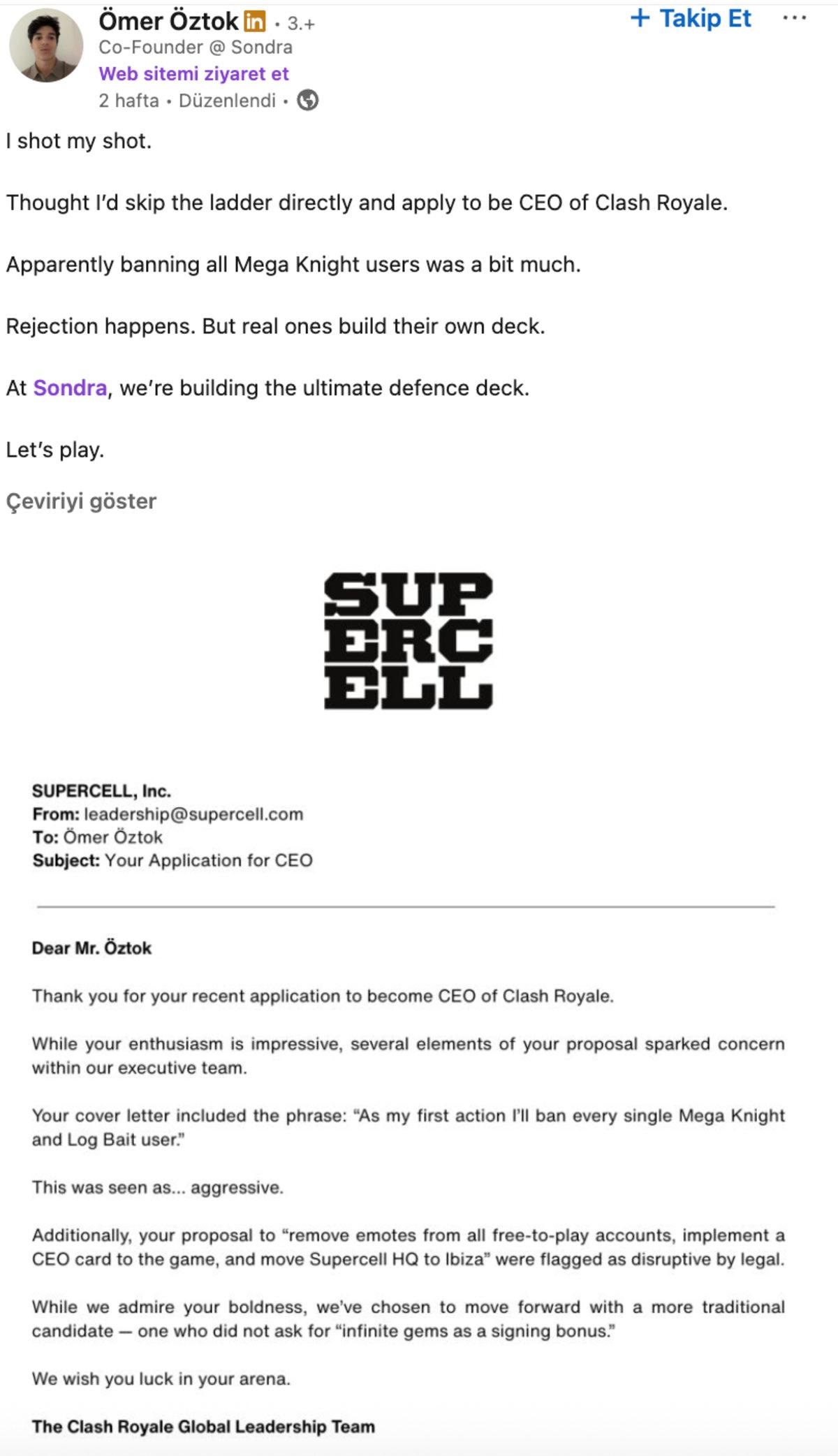 Bir Türk’ün OpenAI CEO’su Olmak İçin Yaptığı Başvuru ve OpenAI’dan Aldığı Yanıt Viral Oldu: Ama Hemen İnanmayın!