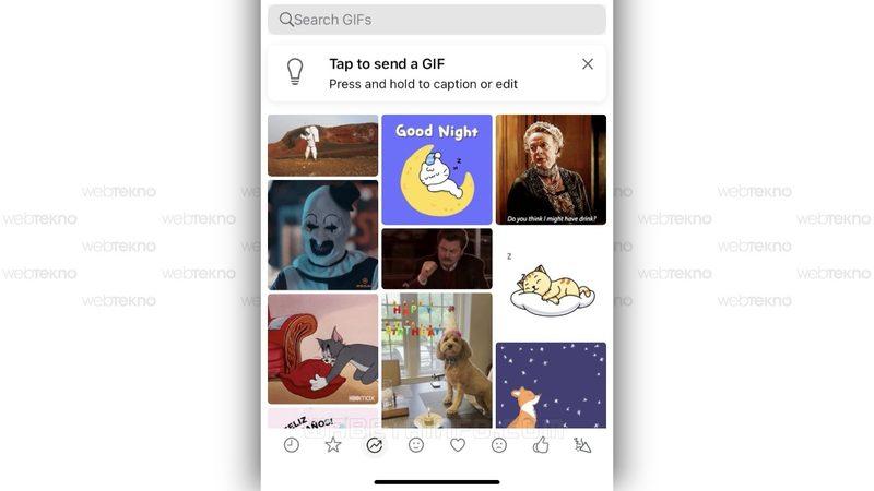 WhatsApp, iPhone uygulamasındaki GIF klavyesini güncelliyor