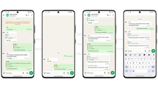 WhatsApp'a X'teki gibi yanıt zinciri özelliği geliyor