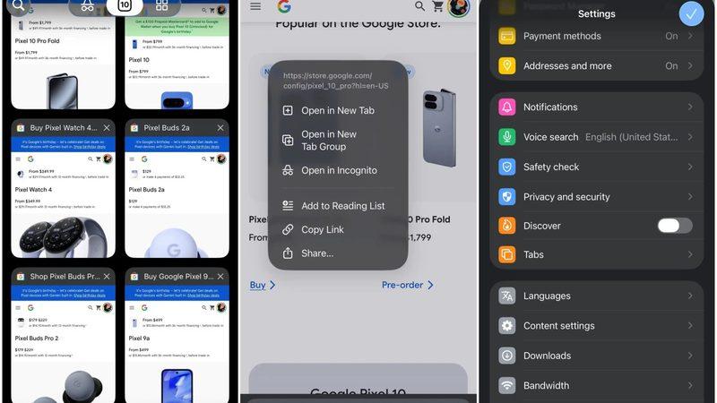 iPhone'lardaki Chrome uygulamasına Liquid Glass tasarım geldi