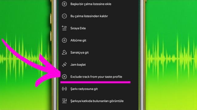  Spotify'a Bu şarkıyı duymak istemiyorum özelliği geldi 