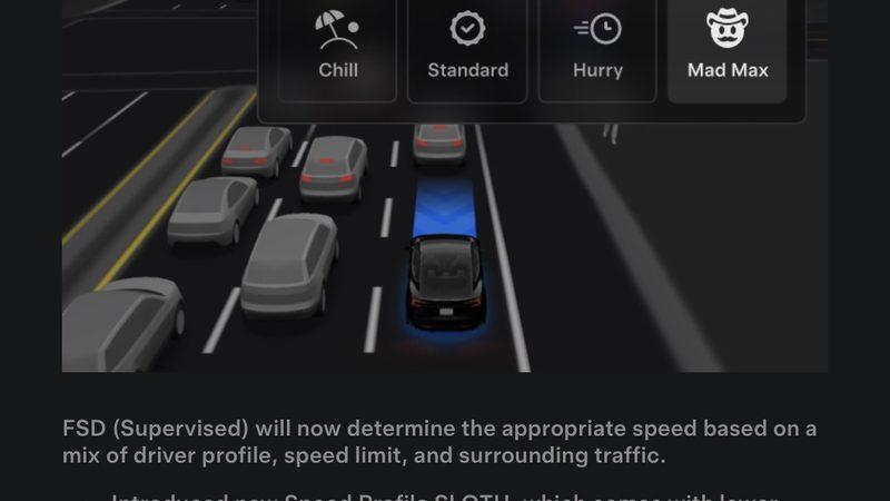 Tesla'nın otonom sürüş yazılımı FSD'ye "Mad Max" modu geldi