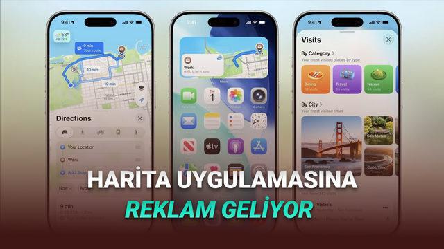  Apple, iPhone'ların Harita Uygulamasına Reklam Getirmeyi Planlıyor 