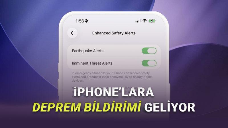 Nihayet Geliyor: Artık iPhone'larda da Android Benzeri Deprem Bildirimleri Bulunacak