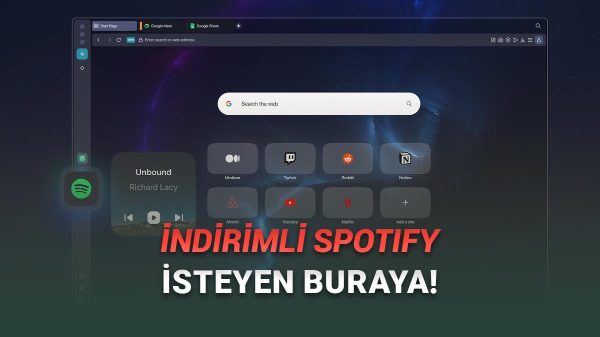 Opera'ya Spotify'a Özel Tema Geldi: Dinlediğiniz Müziğe Göre Animasyon!