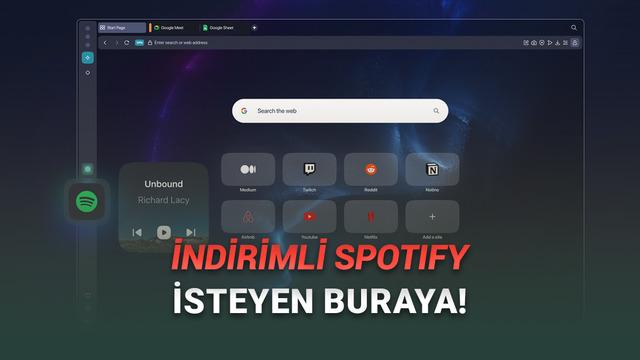 Opera'ya Spotify'a Özel Tema Geldi: Dinlediğiniz Müziğe Göre Animasyon!