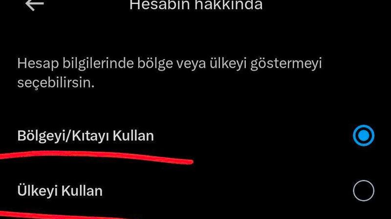X'te "Batı Asya" Olarak Gösterilen Konum Bilgisi Nasıl "Türkiye" Olarak Değiştirilir?