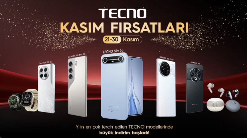TECNO’dan Black Friday İndirimi: Çok Satan Modeller Erişilebilir Fiyatlarla Satışta!