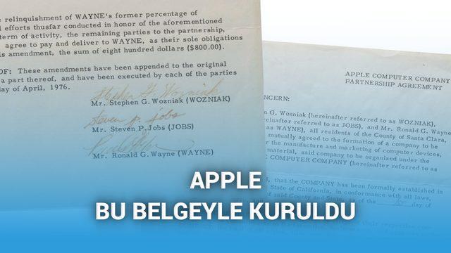 Apple’ın kuruluş belgesi açık artırmayla satılacak
