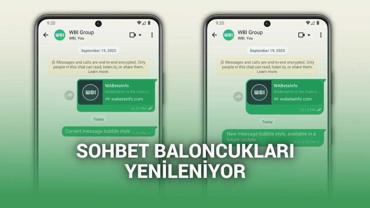 WhatsApp mesaj baloncuklarının tasarımı yenileniyor