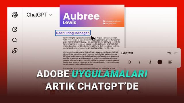 Adobe Uygulamaları ChatGPT'ye Geldi: Artık Sadece Komut Yazarak Fotoğraf Düzenleyebiliyorsunuz!